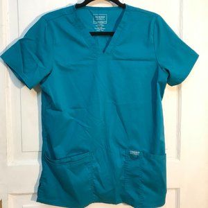 Cherokee Teal Scrub Top